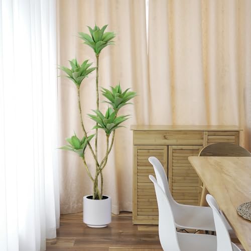 Silky Flower Store Artificial Tree Water Lilies 5 Heads Potted Faux Floor Plant, Indoor Outdoor Home Decor, 5.1 Ft 3 3 Product: Waoops Artificial Trees 5.1 Ft Water Lilies with 5 Heads Potted Faux Floor Plants for Living Room Decor Fake Silk Plants for Home Decor Indoor Office Garden Outdoor Tree