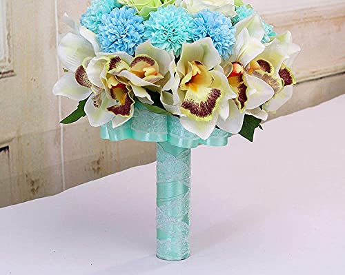 Silky Flower Store Bridal Artificial Bouquet Silk Hydrangea Iris Rose, Handmade Wedding Bouquet, 3Pc Set, 28cm 10 10 Product: CTXDLK Handmade Romantic Wedding Bouquet, Bridal Bouquet Artificial 3Pc Set Silk Wedding Bouquet Artificial Hydrangea Iris Rose Wedding Flowers, Bridal Holding Bouquets