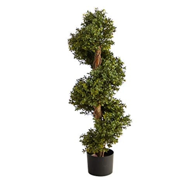 Product: Nearly Natural 33in. Boxwood Topiary Spiral Artificial Tree (Indoor/Outdoor)