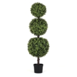 Product: Bornbridge Artificial English Boxwood Topiary Ball Tree - 4' English Boxwood Ball Tree - Indoor/Outdoor Topiary Trees - Artificial Outdoor Plants - Lifelike English Boxwood Plant (2 Pack)