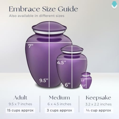 Silky Flower Store Adult Personalized Hummingbird Cremation Urn, Large Purple Funeral Urn, Custom Engraved Metal Ashes Memorial, 200 lbs 17 17 Product: Geturns Embrace Adult Personalized Humming Bird Cremation Urns for Human Ashes I Large Purple Funeral Urn for Men and Women I 200 lbs