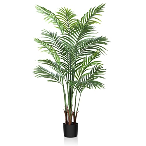 Product: Artificial Areca Palm Plant 5Ft Fake Tropical Palm Tree, Perfect Faux Dypsis Lutescens Plants in Pot for Indoor Outdoor House Home Office Garden Modern Decoration Housewarming Gift,1Pcs