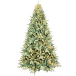 Product: 7.5FT Prelit Blue Artificial Christmas Tree - Premium Spruce with 2148 Branch Tips for a Festive Holiday Decor