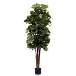Product: Nearly Natural 6ft Fiddle Leaf Fig Artificial Tree with 6 Natural Trunks, 270 Lush Green Leaves