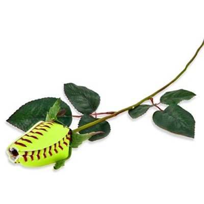 Product: Softball Rose (Pack of 3) - Handmade with Authentic Premium Softball Covers - Original Design by Sports Roses