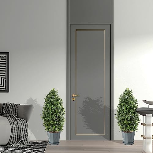 Silky Flower Store 30 Inch Artificial Boxwood Topiary, Outdoor Ready Faux Potted Shrubs, 2 Piece Set, 30in 4 4 Product: 30" Tall Artificial Boxwood Topiary, 2 Pcs Outdoor Ready Artificial Boxwood Topiaries Trees, Natural Looking Fake Potted Shrubs