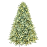 Product: 7FT Prelit Blue Artificial Christmas Tree - Premium Spruce with 2518 Branch Tips for a Festive Holiday Decor