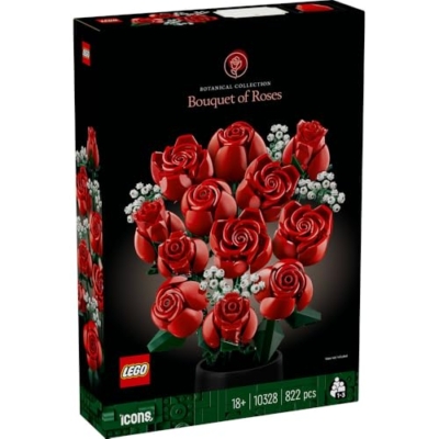 Silky Flower Store LEGO Botanicals Rosenstrauß, 12 Rosen Schleierkraut, Dekorationsset für Erwachsene, 20cm 12 12 Product: Lego 10328 Icons Rosenstrauß, 12 Rosen, 4 Zweige Schleierkraut