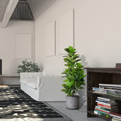 Product: Fiddle Leaf Fig Tree 4ft Artificial Tree in Pot, 2 Pack Faux Ficus Lyrata with Realistic Leaves, Fake Ficus Trees Artificial Plant for Home Living Room Indoor Outdoor Decor