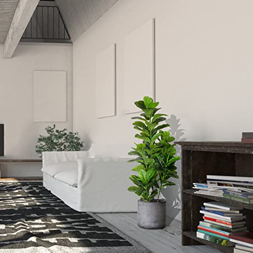 Product: Fiddle Leaf Fig Tree 4ft Artificial Tree in Pot, 2 Pack Faux Ficus Lyrata with Realistic Leaves, Fake Ficus Trees Artificial Plant for Home Living Room Indoor Outdoor Decor