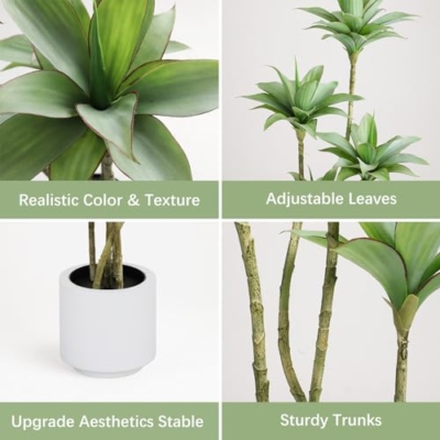Silky Flower Store Artificial Tree Water Lilies 5 Heads Potted Faux Floor Plant, Indoor Outdoor Home Decor, 5.1 Ft 9 9 Product: Waoops Artificial Trees 5.1 Ft Water Lilies with 5 Heads Potted Faux Floor Plants for Living Room Decor Fake Silk Plants for Home Decor Indoor Office Garden Outdoor Tree