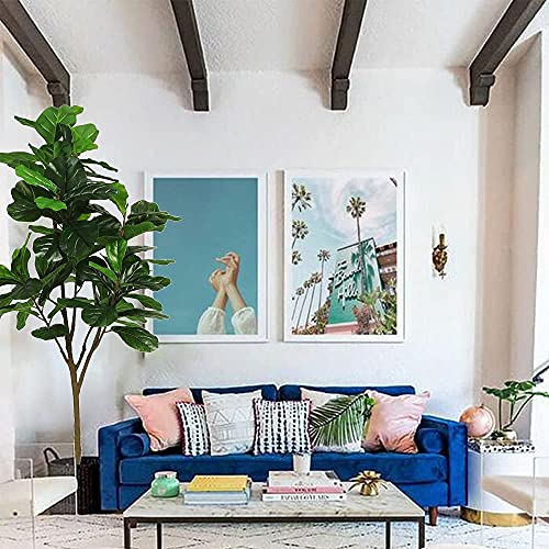 Product: VIAGDO Artificial Fiddle Leaf Fig Tree 6ft Tall 86 Decorative Faux Fiddle Leaves Fake Fig Silk Tree in Pot Artificial Tree for Home Office Living Room Bathroom Corner Decor Indoor