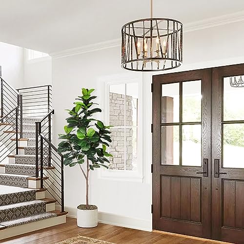 Product: LYERSE Artificial Fiddle Leaf Fig Tree - 6.5ft Faux Ficus Lyrata Plant with 108 Fiddle Leaves Fake Fig Silk Tree in Pot Artificial Tree for Indoor Outdoor Home Office Perfect Housewarming