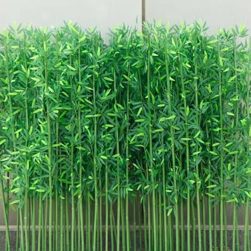 Silky Flower Store Tall Artificial Bamboo Stalks with Leaves, Faux Bamboo Privacy Screen, Indoor Outdoor Greenery, 10 Pieces, 10pcs 6 6 Product: Tall Artificial Bamboo Stalks with Leaves,Faux Bamboo Trees Plants Privacy Screen for Home Office Shop Indoor Outdoor Vase Decor,10pieces