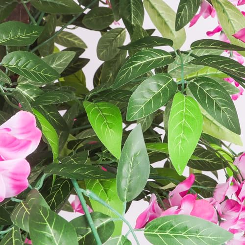 Silky Flower Store 6ft Artificial Wisteria Tree, Faux Floral Tree with Woven Seagrass Basket, Lifelike Indoor Outdoor Decor 6ft 4 4 Product: 6ft Artificial Tree Plants, Fake Wisteria Tree with Woven Seagrass Basket for Indoor Outdoor Home Decor Office Living Room Porch Patio Perfect Housewarming Gift (1)