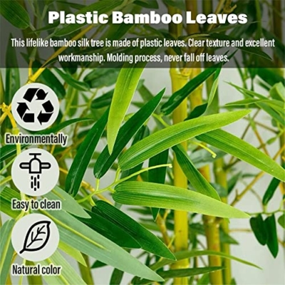 Silky Flower Store Artificial Bamboo Tree, Faux Indoor Outdoor Greenery, Lifelike Decorative Plant, 1.8m Tall 10 10 Product: 3 4 5 6 7 ft Tall Artificial Bamboo Tree 5 10 20 30 40 50 100 Pole, Courtyard Landscaping Simulation Artificial Plants Tree, Commercial Partition Privacy Fence ( Color : 5 Bamboo , Size : 1.8m Tall )