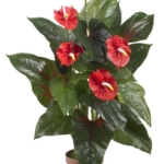 Product: Nearly Natural 3ft. Anthurium Silk Plant (Real Touch), Red