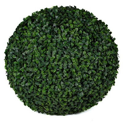 Product: 3rd Street Inn Large Boxwood Topiary Ball - Artificial Plant Set - Indoor/Outdoor Wedding Party Decor - Faux Foliage Garden Sphere - Tree and Bush Substitute (15")
