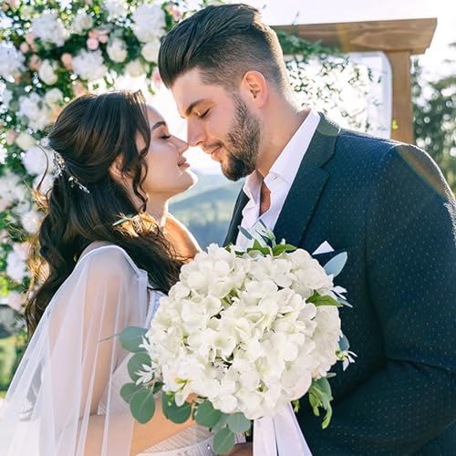 Product: Auihiay 104 PCS Artificial Hydrangea Flowers, Silk Hydrangea Artificial Flowers Heads with Stems, Full Hydrangea Flowers for Wedding Centerpieces, Home Garden Party Decor (Ivory)