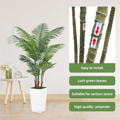 Product: Artificial Palm Tree 5FT,Fake Tree in Pot Faux Tropical Palm Plant for Home Office Living Room Decor Outdoor Indoor (Palm Tree)