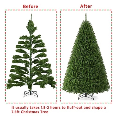 Silky Flower Store Artificial Douglas Fir Christmas Tree, 2326 Tips, Unlit Premium Full Tree, Foldable Stand, 7.5ft 10 10 Product: Yaheetech 7.5ft Premium Unlit Artificial Douglas Full Fir Christmas Tree with 2326 Branch Tips and Foldable Stand