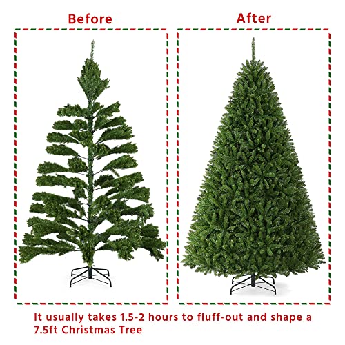 Silky Flower Store Artificial Douglas Fir Christmas Tree, 2326 Tips, Unlit Premium Full Tree, Foldable Stand, 7.5ft 3 3 Product: Yaheetech 7.5ft Premium Unlit Artificial Douglas Full Fir Christmas Tree with 2326 Branch Tips and Foldable Stand