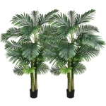 Product: 2 Pack Artificial Areca Palm Tree Plant, 6 Feet Fake Palm Tree for Indoor Outdoor Modern Decoration Faux Dypsis Lutescens Plants in Pot for Home Office Decor