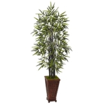 Product: Nearly Natural 5.5ft. Black Bamboo Artificial Tree in Decorative Planter