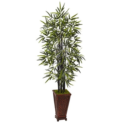 Product: Nearly Natural 5.5ft. Black Bamboo Artificial Tree in Decorative Planter