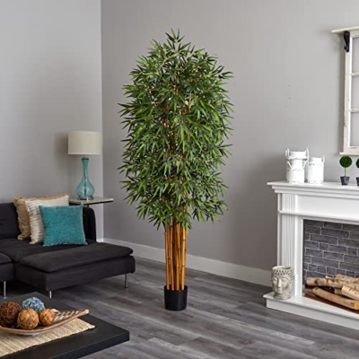 Product: Nearly Natural 7ft. Curved Bamboo Silk Tree