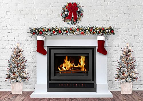 Silky Flower Store Pre-Lit Frosted Fir Potted Christmas Tree, Soft White LED Lights, Faux Red Berries, Whitewash Wood Pot, 4 Foot 6 6 Product: Haute Decor 4 Foot Pre-lit Ashcroft Artificial Frosted Fir Potted Christmas Tree with 100 Soft White LED Lights