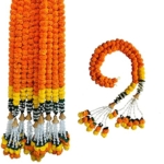 Product: S2S Artificial Marigold Flower Garland for Decoration, Orange, Pack of 2 PCS, 4 Feet Long