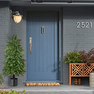 Product: YEMMEN 2 Pack 4ft Artificial Cedar Topiary Trees for Outdoor Front Porch Décor, UV Rated Fake Potted Plants for Indoor and Outdoor Use