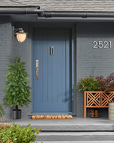 Product: YEMMEN 2 Pack 4ft Artificial Cedar Topiary Trees for Outdoor Front Porch Décor, UV Rated Fake Potted Plants for Indoor and Outdoor Use