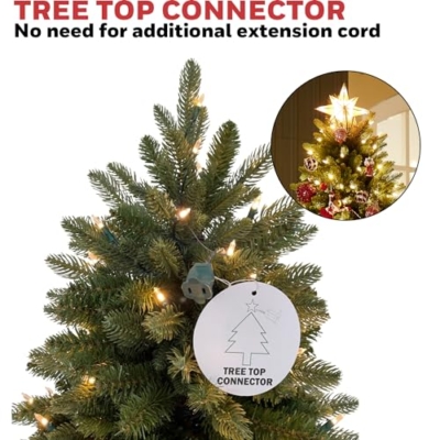 Product: Honeywell 7.5 ft Pre-Lit Artificial Christmas Tree, Regal Fir Xmas Tree with 700 Color Changing LED, 2569 PE/PVC Tips, Tree Top Connector, Entire Tree UL Certified
