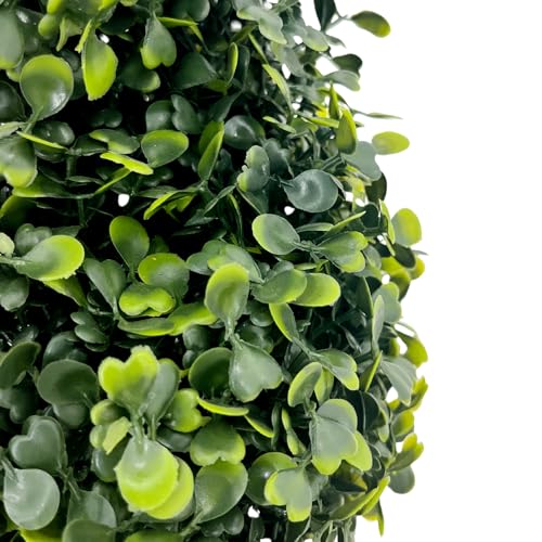 Product: ROOMTEC 4FT Artificial Spiral Boxwood Topiary Tree Front Porch Decor Tree Potted Large Faux Plant in Cement-Filled Plastic Pot Faux Topiary Trees for Indoor Outdoor Home Front Porch Decor