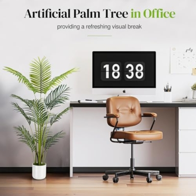 Product: Artificial Palm Tree 4FT, Suntee Fake Tree with White Tall Planter 2 Pack, Faux Tropical Areca Floor Plant in Pot, Artificial Silk Plant for Home Office Living Room Decor Indoor