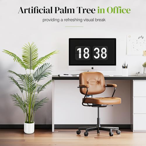 Product: Artificial Palm Tree 4FT, Suntee Fake Tree with White Tall Planter 2 Pack, Faux Tropical Areca Floor Plant in Pot, Artificial Silk Plant for Home Office Living Room Decor Indoor
