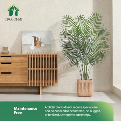 Product: Artificial Areca Palm Plant 5Ft Fake Tropical Palm Tree, Perfect Faux Dypsis Lutescens Plants in Pot for Indoor Outdoor House Home Office Garden Modern Decoration Housewarming Gift,1Pcs