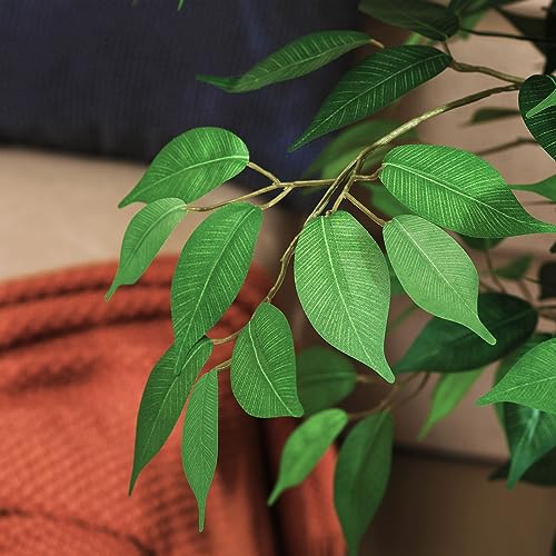 Product: SOGUYI 5ft Artificial Ficus Tree with Natural Wood Trunk, Silk Fake Ficus Tree in Plastic Nursery Pot, Faux Plant for Office Home, Indoor Outdoor Decor, 1 Pack