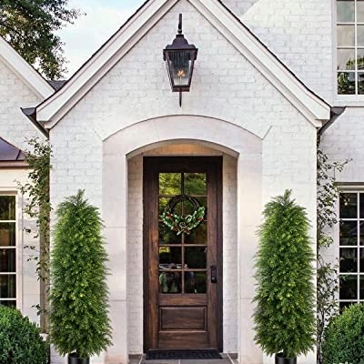 Product: YEMMEN 2 Pack 5ft Artificial Cedar Topiary Trees, Outdoor Artificial Plants for Front Porch Décor, Artificial Shrubs Fake Plants Uv Rated Potted Plants for Outdoor, Indoor, Front Door, Office.