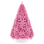Product: Best Choice Products 6ft Pink Christmas Tree Artificial Full Fir Tree Seasonal Holiday Decoration w/ 947 Branch Tips, Foldable Stand