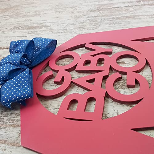 Silky Flower Store Derby Jockey Silk Horse Racing Door Decoration, Red Black White Bridal Shower Decor, Birch Wood Door Hanger 32.5cm 7 7 Product: Derby Jockey Silk - Go Baby Go Horse Racing Door Decoration - Red Black White - Bridal Shower Front Door Decorations