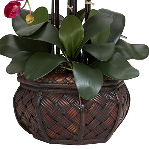 Silky Flower Store Nearly Natural Phalaenopsis Silk Flower Arrangement, Decorative Vase, Oriental Style Faux Floral, Beauty 12 x 12 x 35 4 4 Product: Nearly Natural 1211-BU Phalaenopsis with Decorative Vase Silk Flower Arrangement, Beauty 12" x 12" x 35"