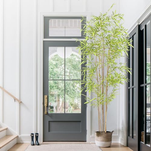 Product: 4 FT Fake Bamboo Tree, Artificial Bamboo Plants with Silk Leaves and Real Trunks, Faux Bamboo Trees for Your Home Decor