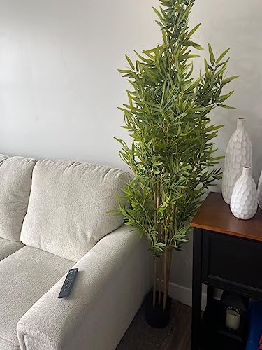 Product: Happygrill Artificial Bamboo Tree, Greenery Plants in Nursery Pot, Decorative Fake Trees Artificial Trees for Home Decor Indoor,Office, Entryway, 5Ft High