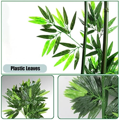 Product: Commercial Home Artificial Bamboo Tree 6.5 5.9 4.9 3.2 Feet High, Fake Plants with Wooden Flowerpot, Natural-Style Privacy Divider Room Partition for Cafe ( Color : 1m Tall , Size : 120x18x18.5cm-20 P