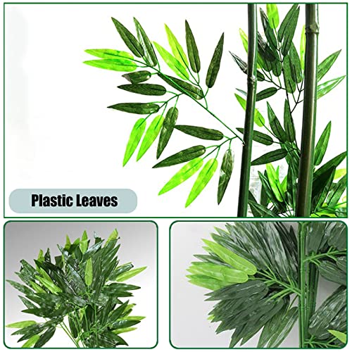 Product: Commercial Home Artificial Bamboo Tree 6.5 5.9 4.9 3.2 Feet High, Fake Plants with Wooden Flowerpot, Natural-Style Privacy Divider Room Partition for Cafe ( Color : 1m Tall , Size : 120x18x18.5cm-20 P