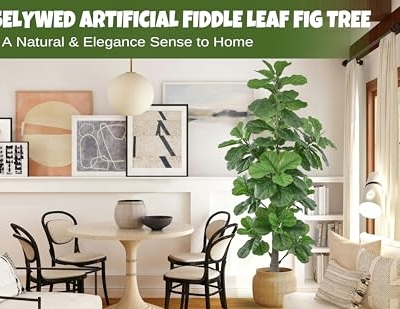 Product: Roselywed Artificial Fiddle Leaf Fig Tree 6FT with Realistic 148 Leaves 71 Inch Fake Ficus Lyrata Potted Plant for Indoor Outdoor Garden Landscaping Decor Housewarming Gift (6FT, 1Pack)