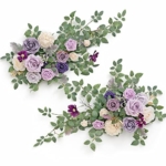 Product: Ling's Moment 2pcs Lilac Artificial Flower Garland Floral Swags Centerpieces Purple Wedding Arch Flower Greenery Arrangements for Sweetheart Table Wall Window Home Garden Outdoor Decor